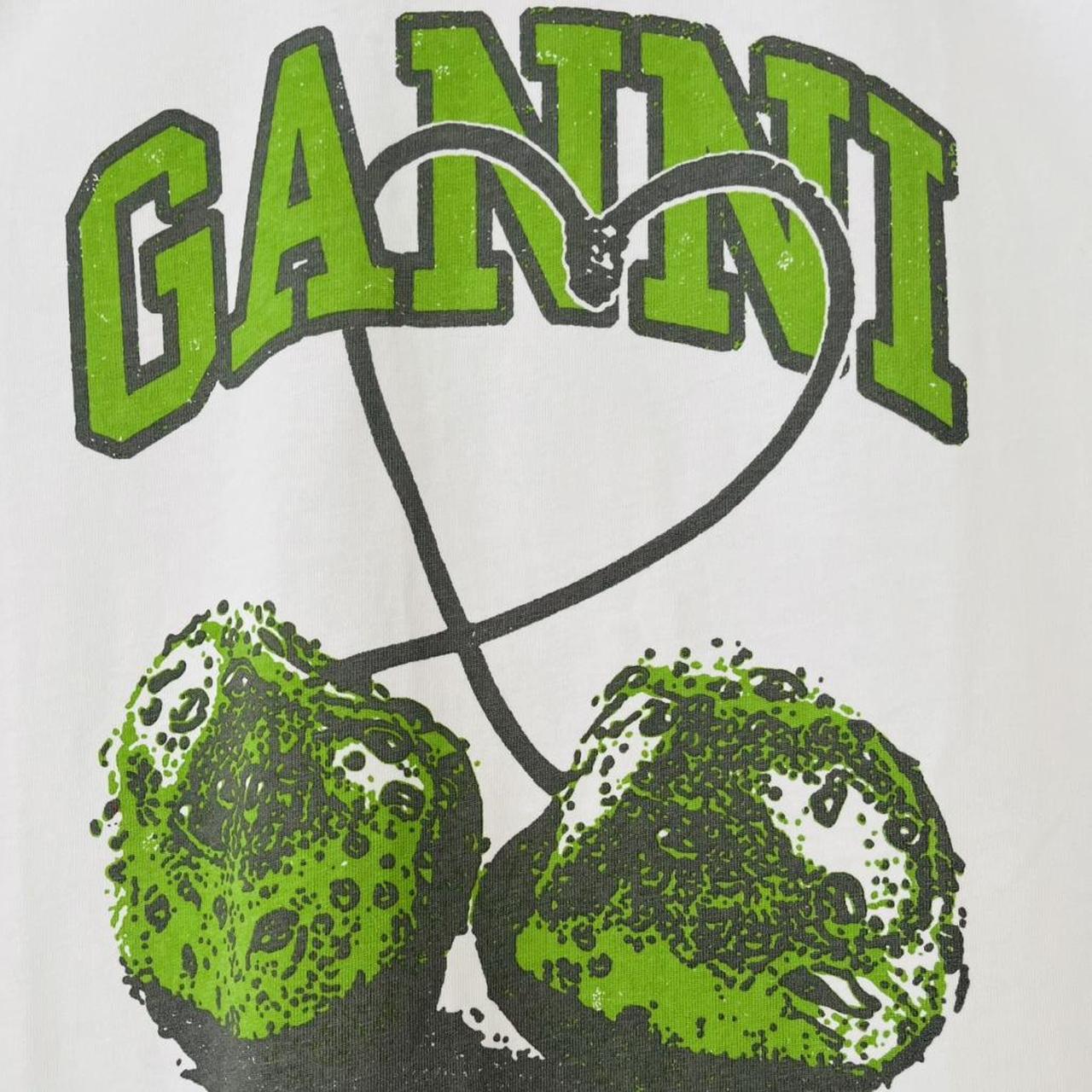 Ganni BNWT Basic Jersey Cherry Relaxed T-Shirt.