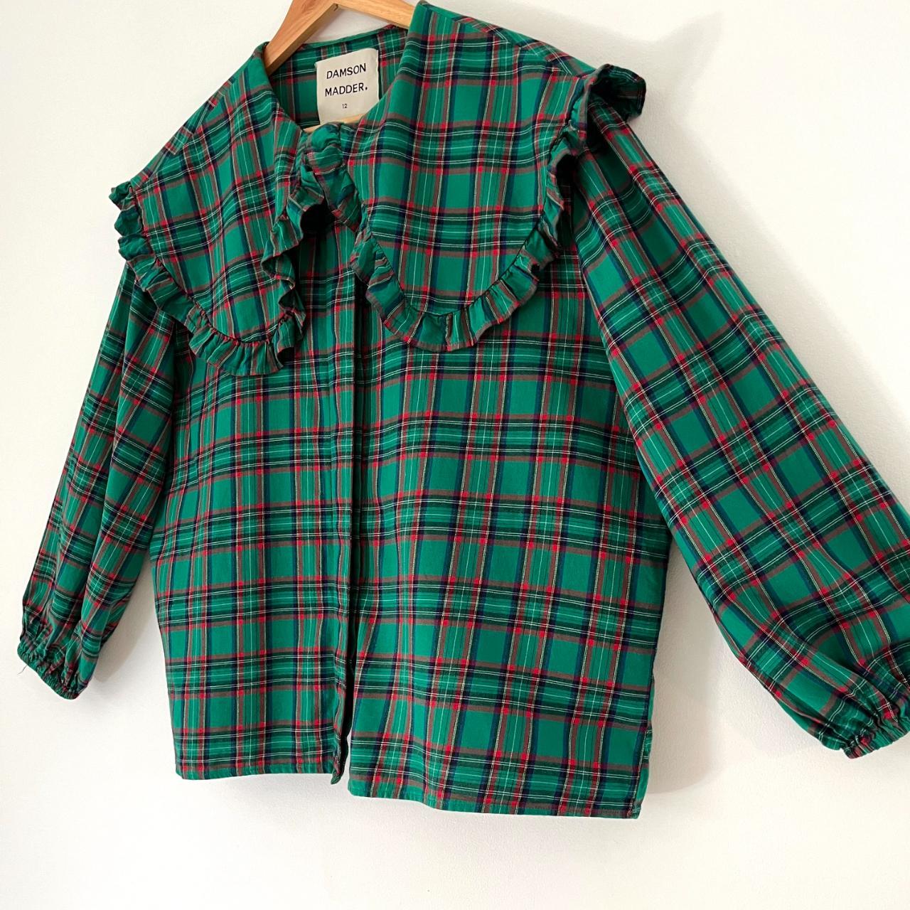 Damson Madder LOLA Blouse in Green.