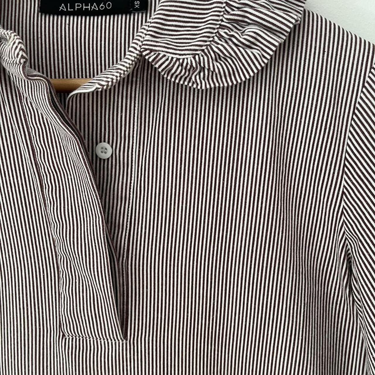 Alpha 60 Ruffle Collar Blouse.