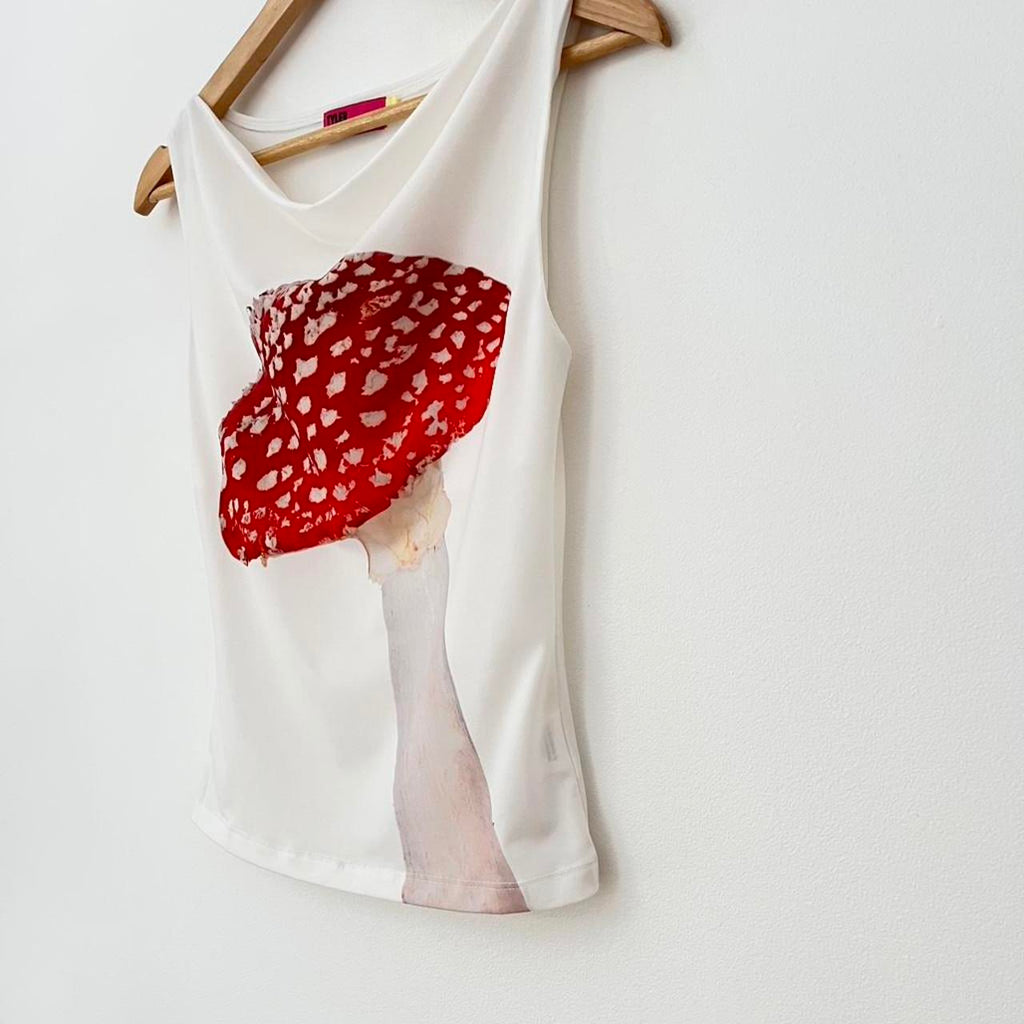 Tyler McGillivary MUSHROOM Cowel Neck Top.