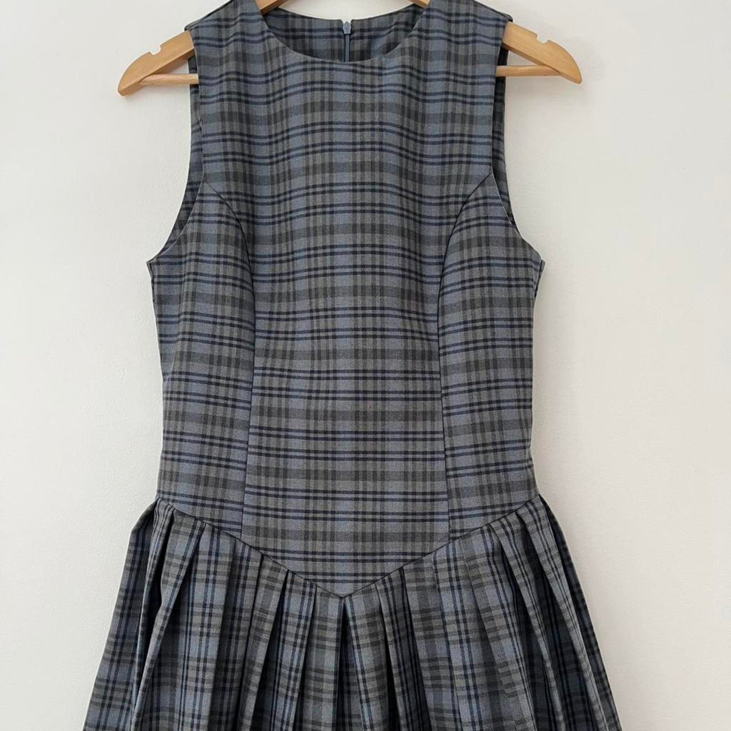 Katharina Lou TWIGGY Mini Dress in Grey Check.