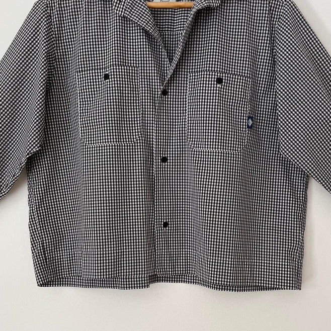 Danton France Checked Cropped Shirt Size AU8.