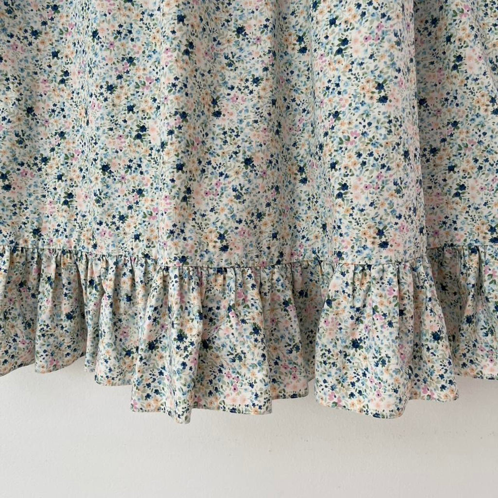 Batsheva KATE Ruffled Floral-Print Cotton Mini Dress.