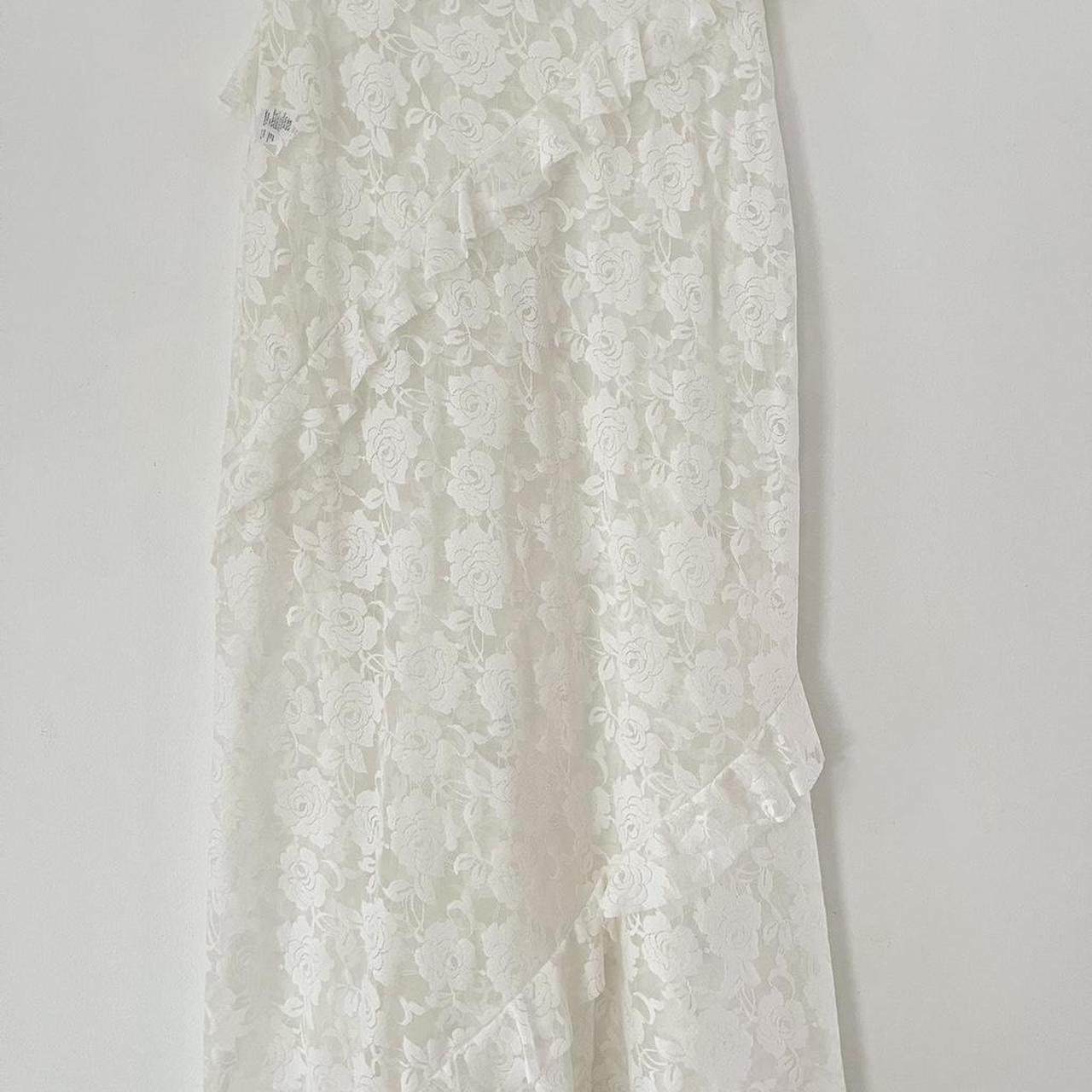 Sister Studios STARR Lace Maxi Skirt in White.