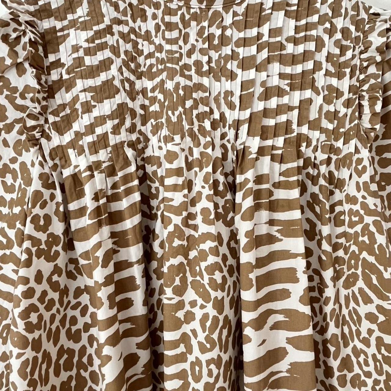 Ganni Poplin Leopard Print Mini Dress.