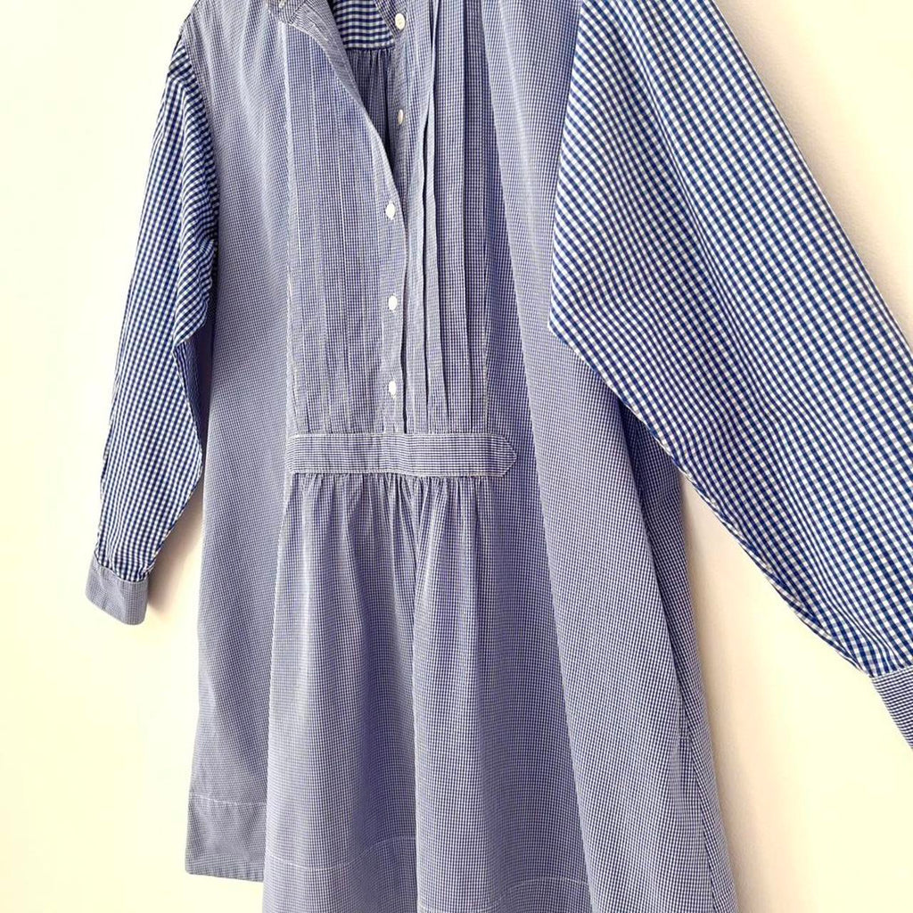Lee Mathews Pin-tuck Gingham Tunic/Dress.