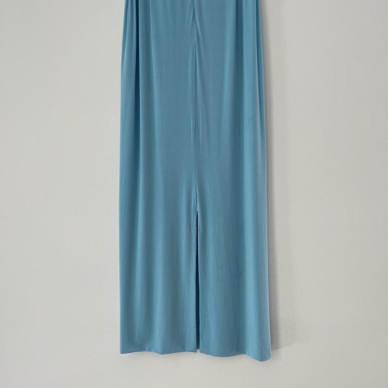 Paris Georgia STRAIGHT LINE Skirt in Iris Blue.