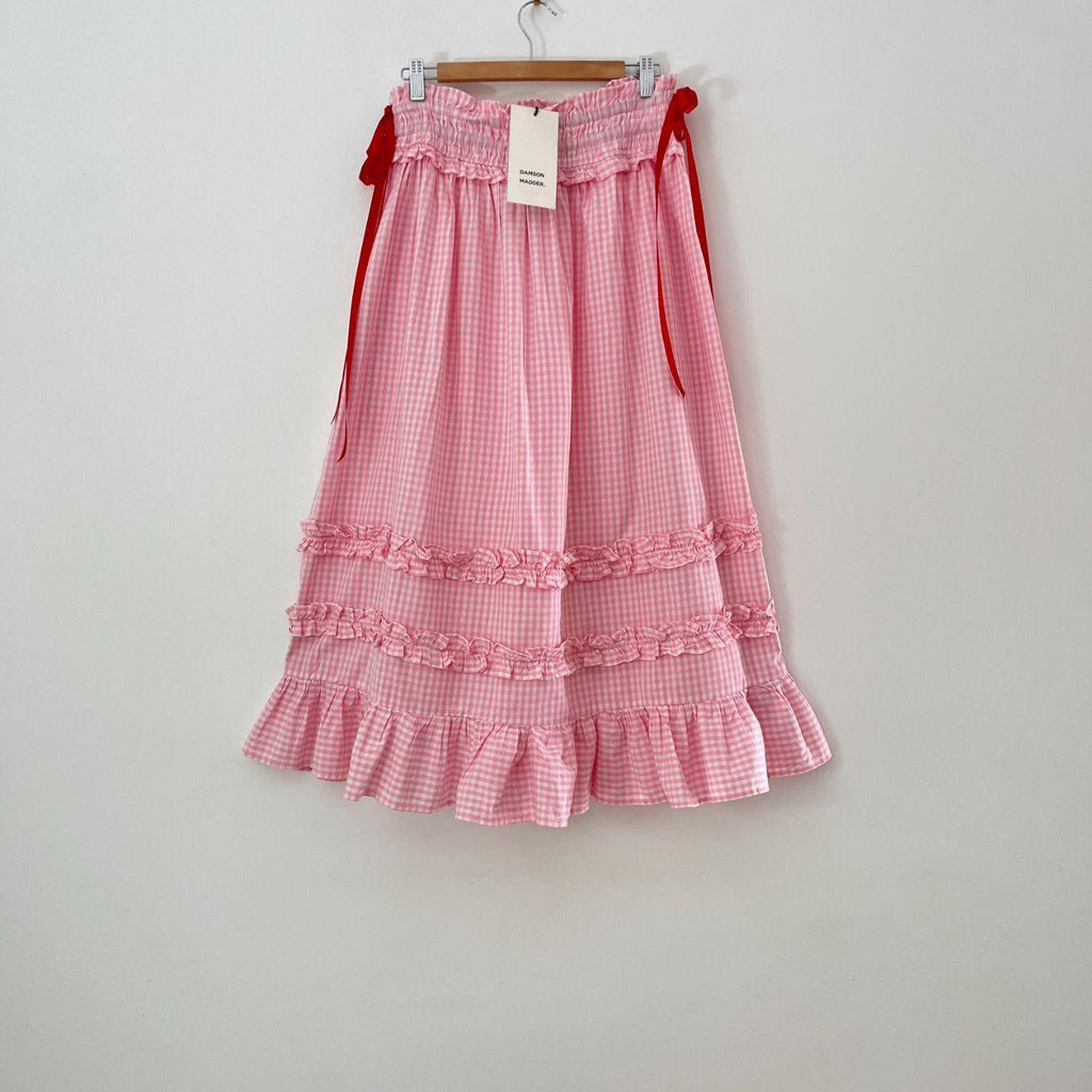 Damson Madder BNWT OLIVIA Ruffle Gingham Skirt.