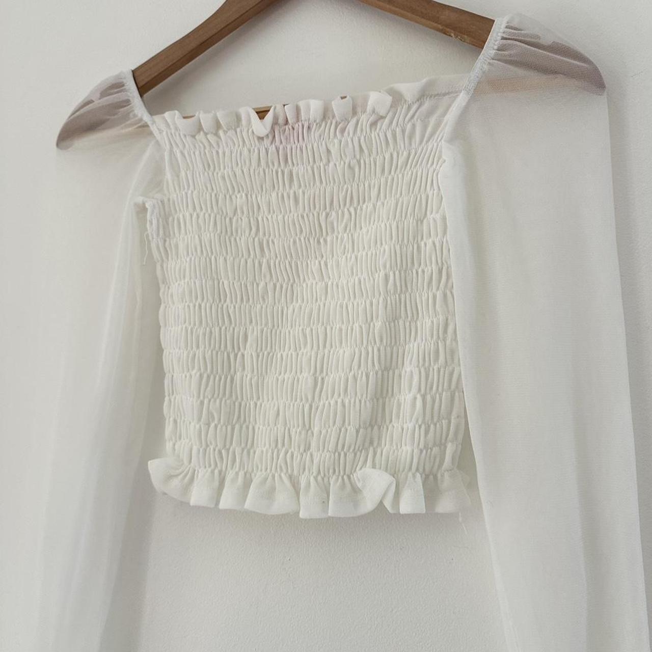 Lisa Says Gah Shirred Crop Top Size M.