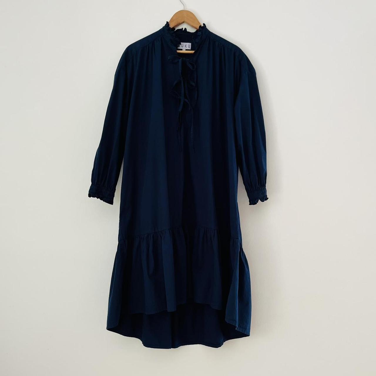 SUKU Home Midi Smock Dress in Navy.