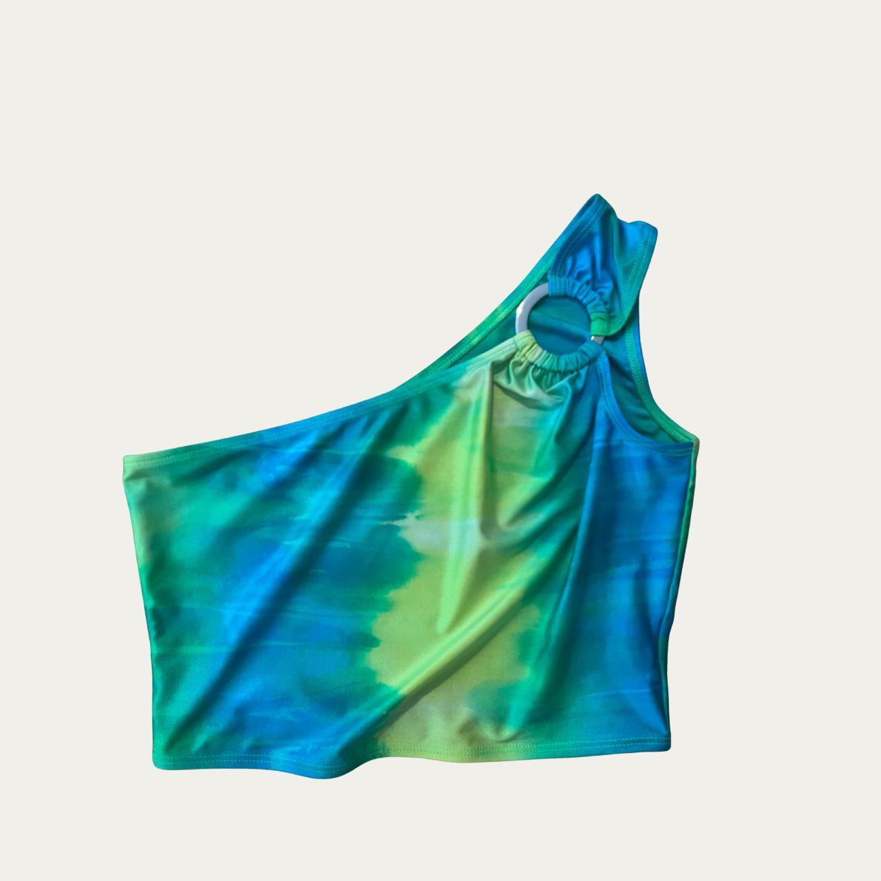 All is A Gentle Spring O-Ring One Shoulder Crop Top.