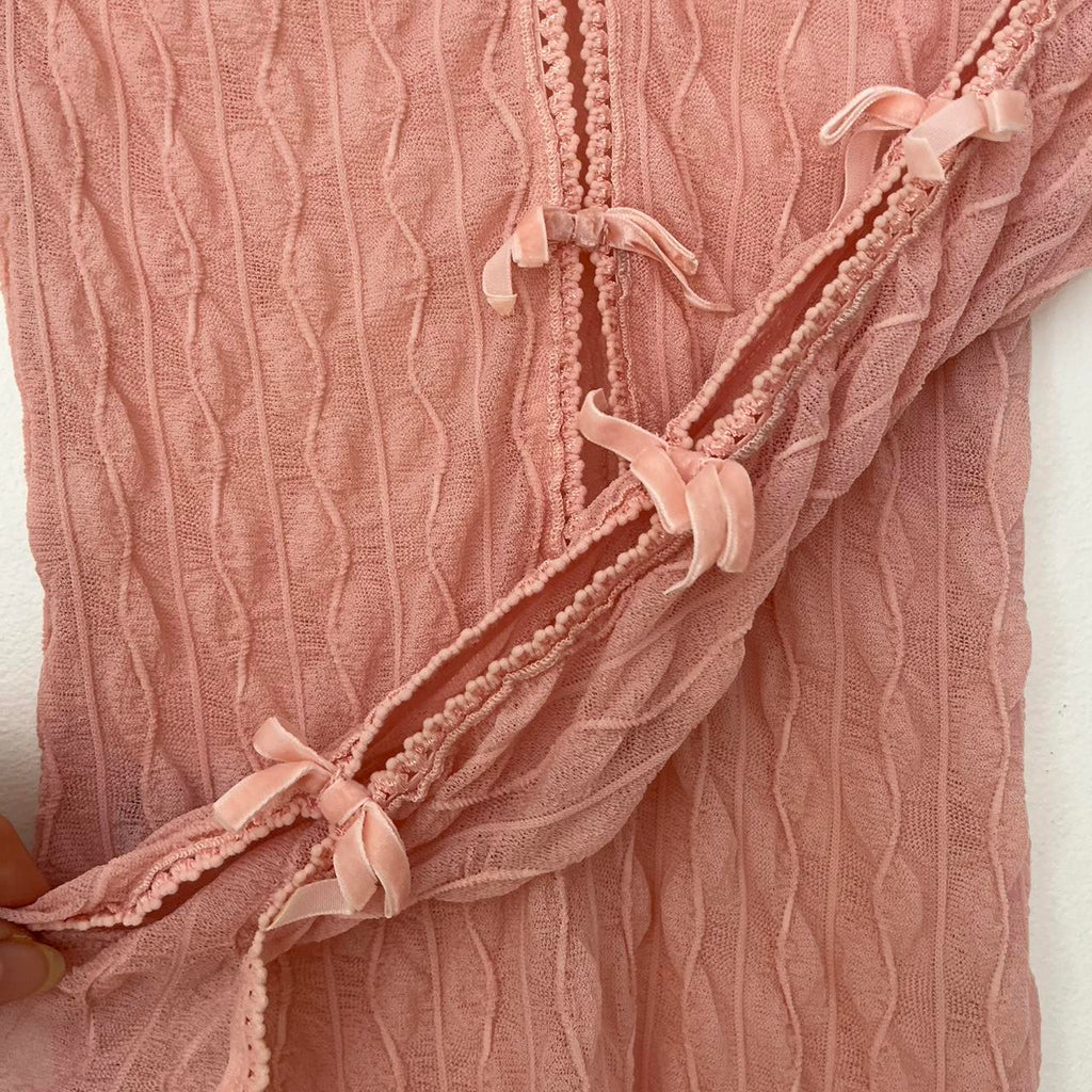 Second Skin by Find Me Now The Label BNWT ROSS BOW Mockneck Top in Icy Pink.