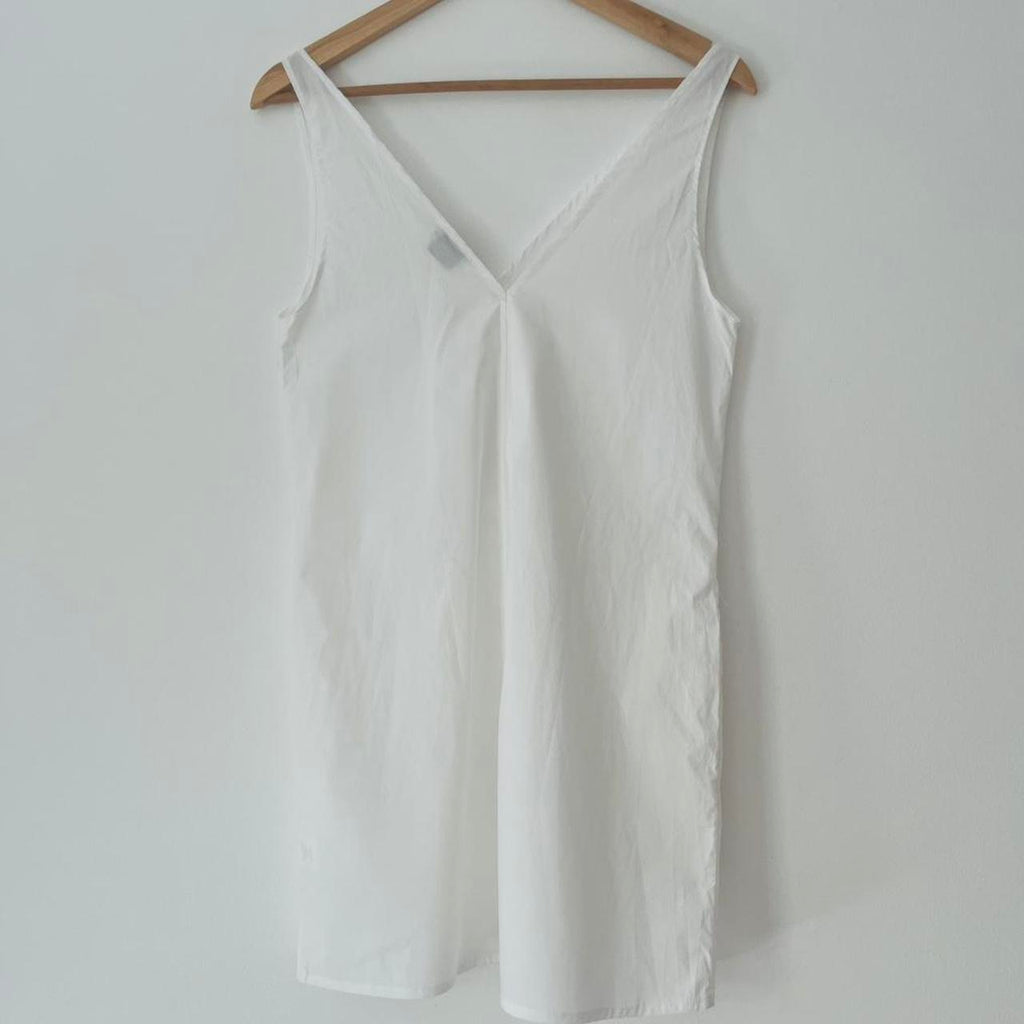 Deiji Studios BNWT Open Tie Mini Dress in White.