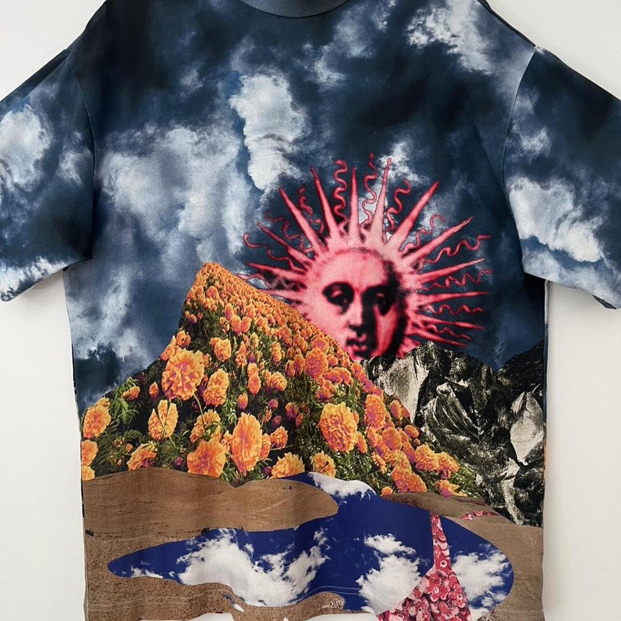 ACNE Studios ESTRELLE Graphic Print Cotton T-shirt In Grey.