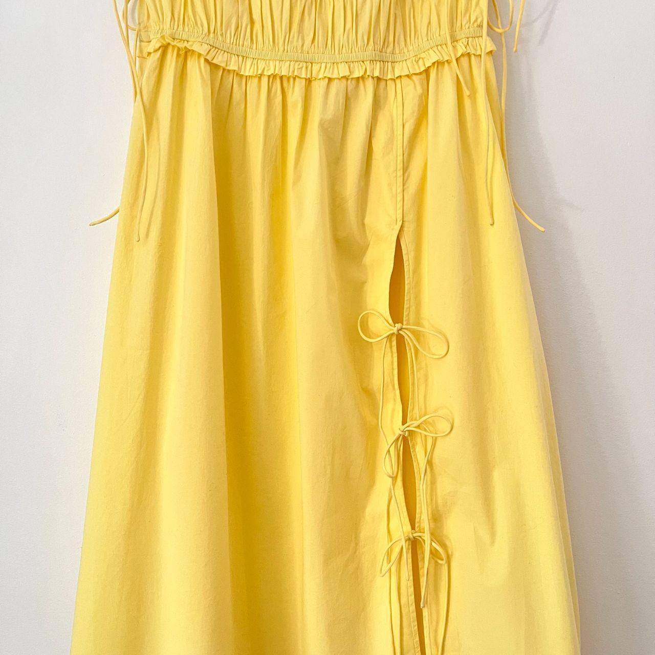 Damson Madder CHARLOTTE Midi Skirt in Yellow.