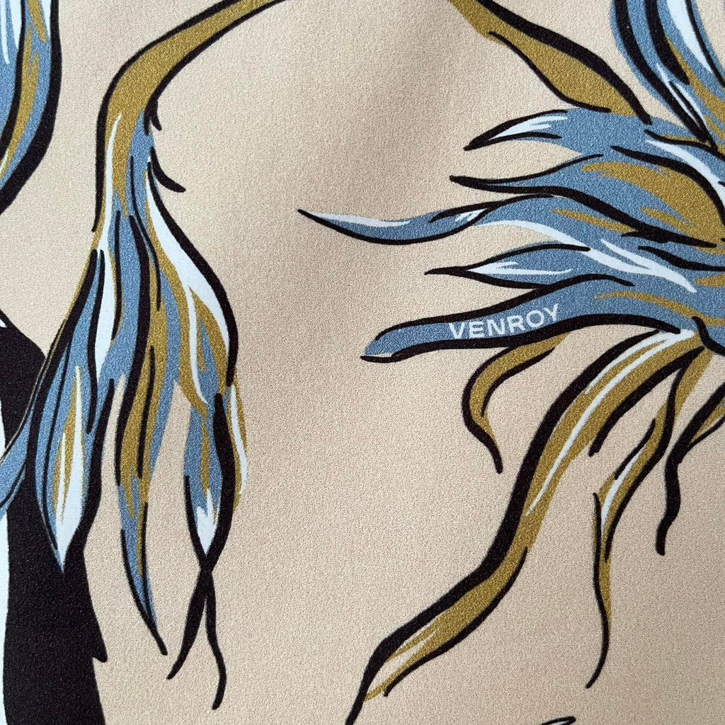 Venroy BNWT Cotton Mini Skirt in Beige Floral Horse Print.