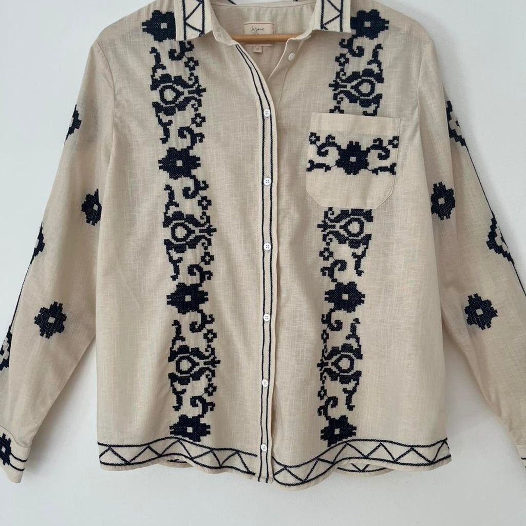 Sézane X Lucia Vergara TOMBOY Shirt.