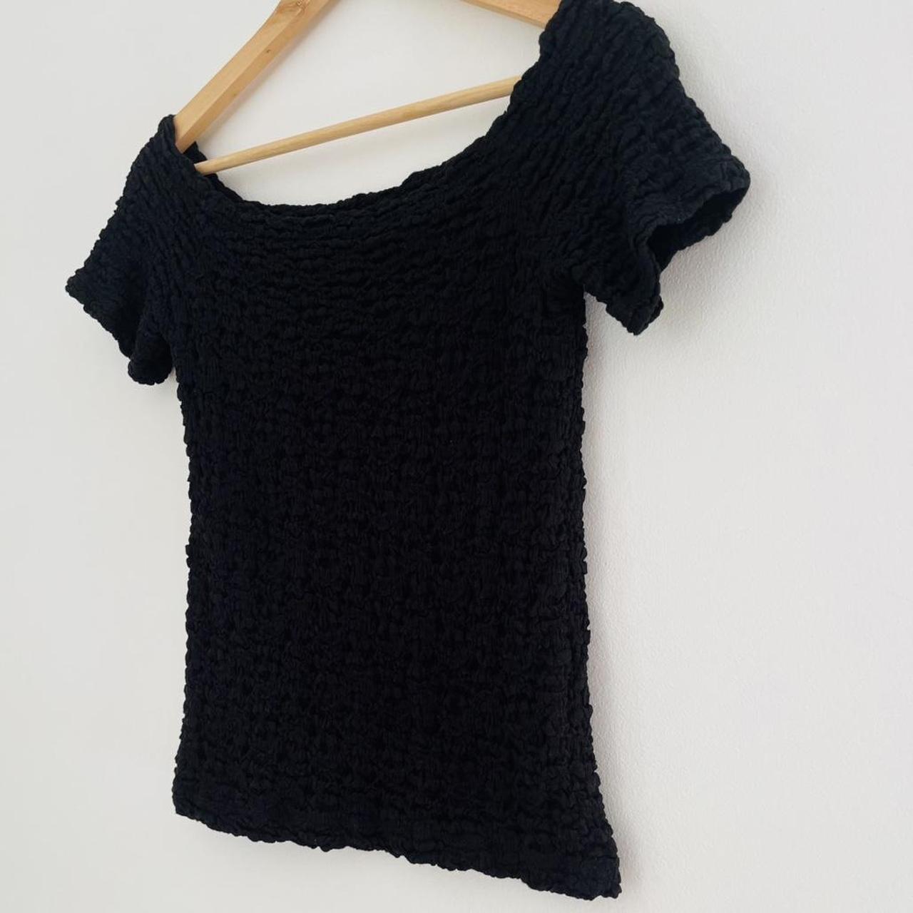 Low Classic Scrunchie Crop Top in Black.