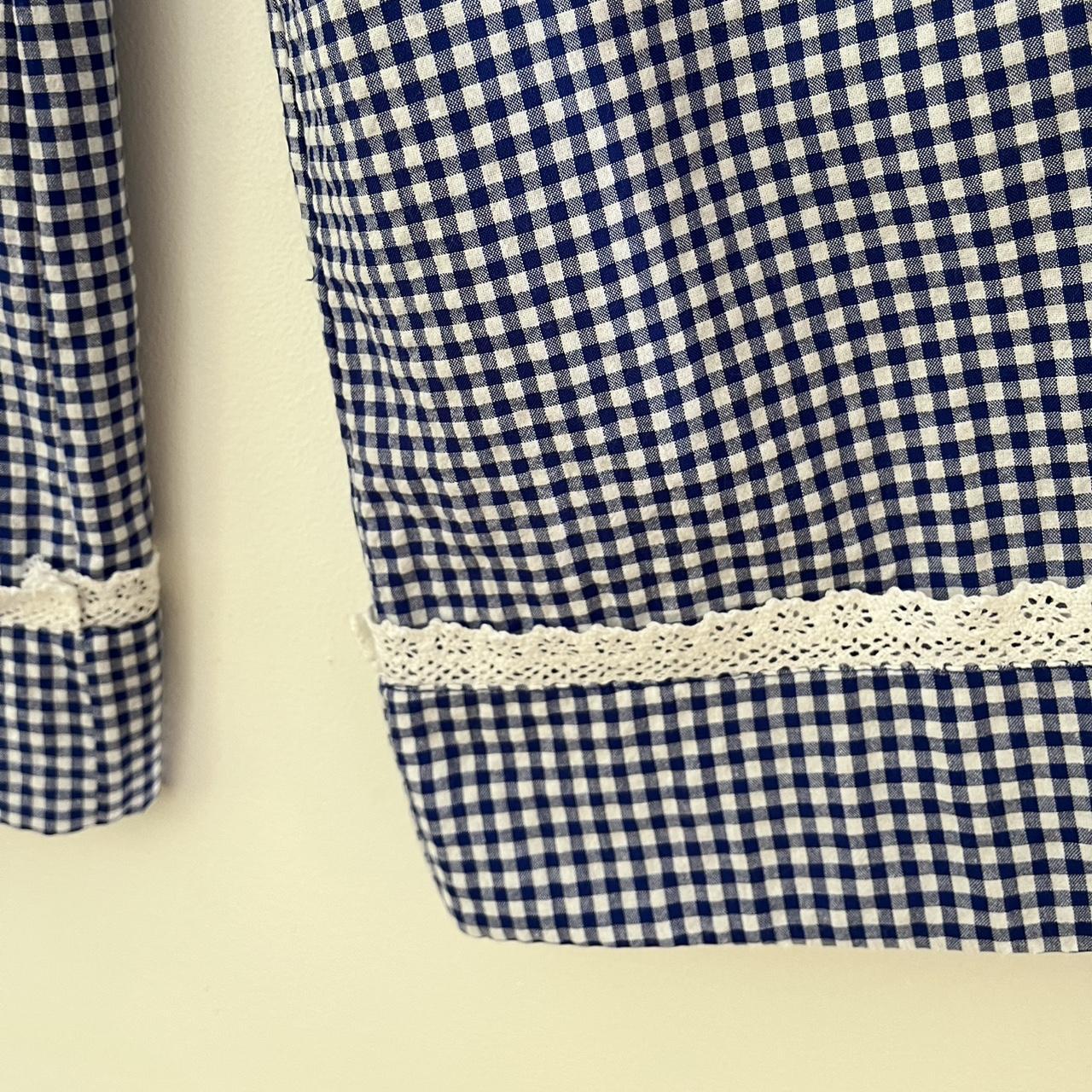 Shrimps BNWT VALENTINA Wide Leg Pants in Blue Check Size 8/S.