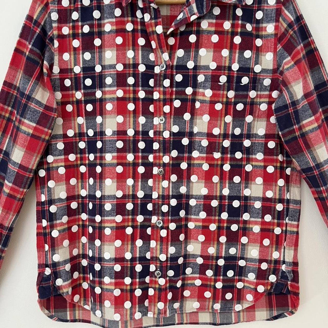 Merci Beaucoup Plaid Flannelette Polka Dot Shirt.