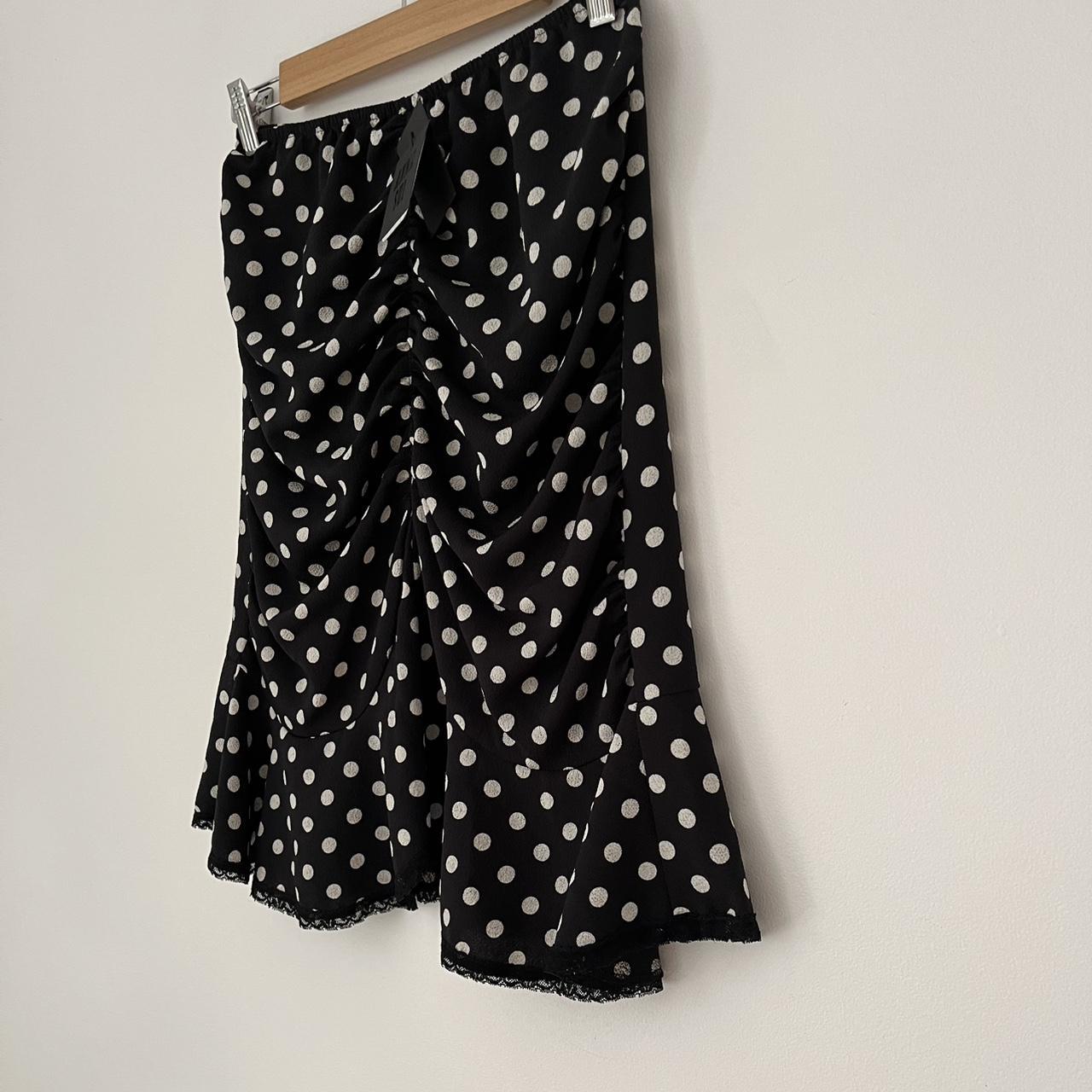 Anna Sui BNWT RUCHED Polka Dot Skirt.