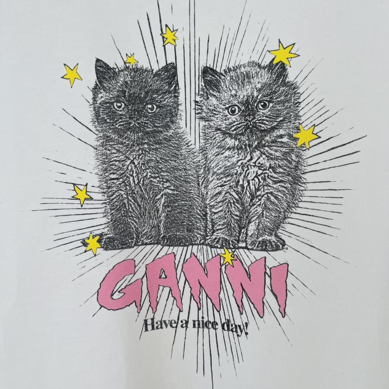 Ganni KITTENS Relaxed Jersey Tee.