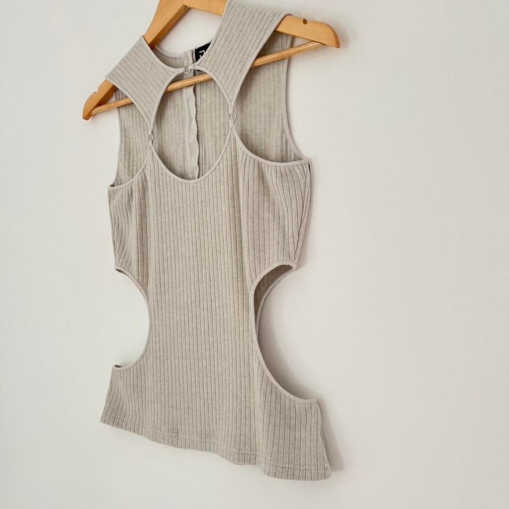 J.Kim LATTICE Tank Top in Grey Size XS.
