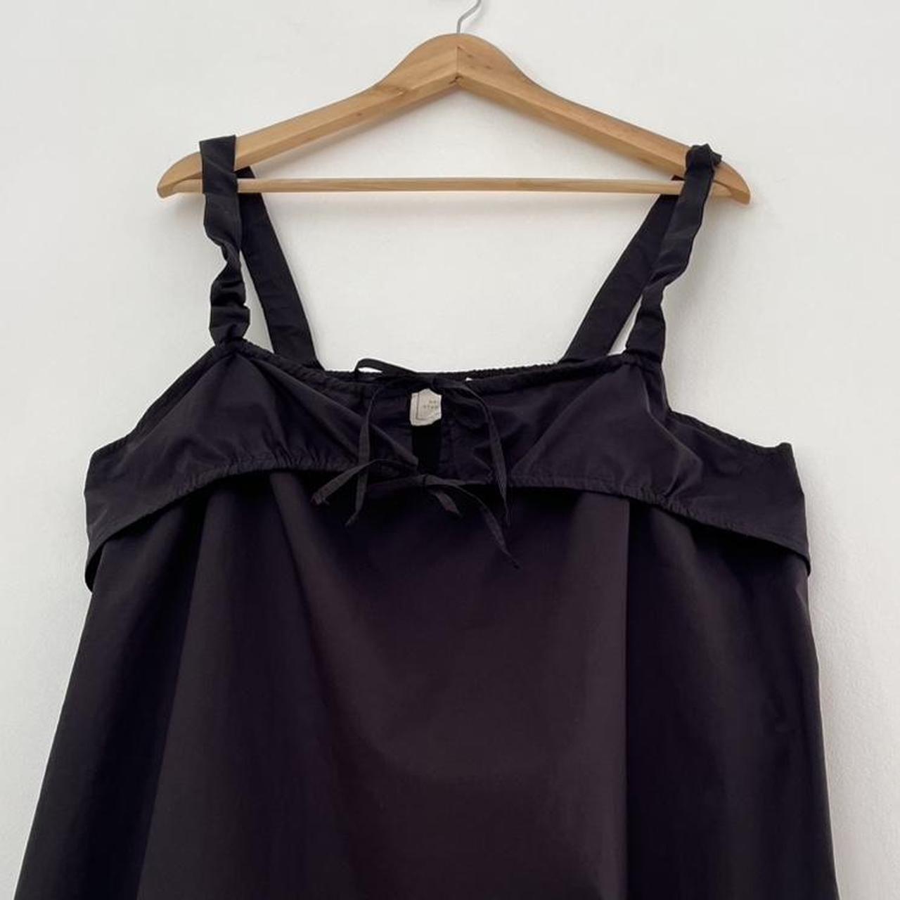 Deiji Studios RUCHED TIE Midi Dress in Black.