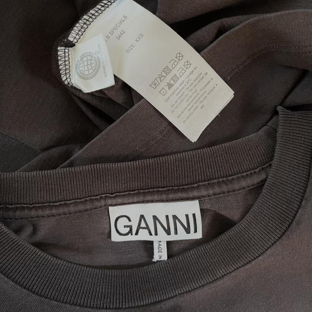 Ganni Simile Logo T-shirt in Grey.