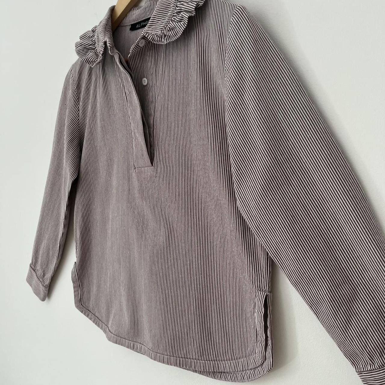 Alpha 60 Ruffle Collar Blouse.