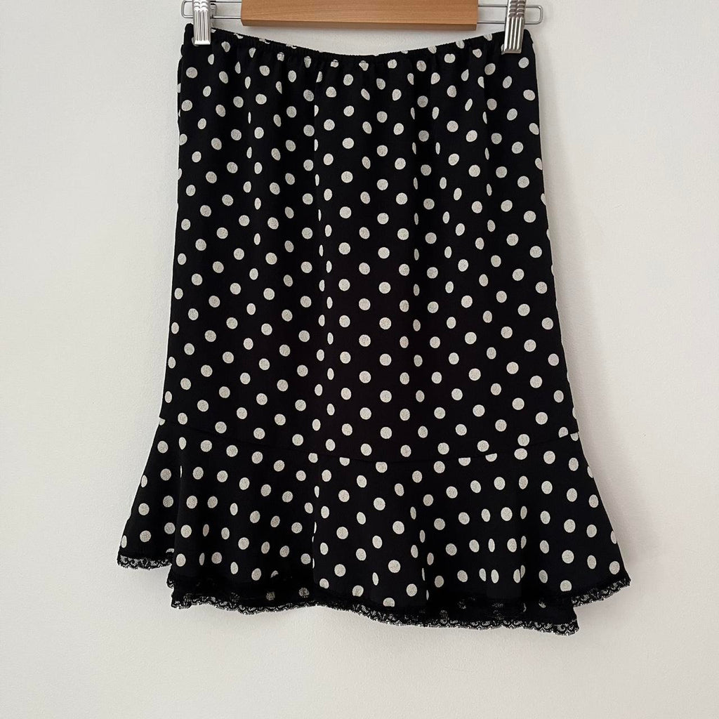 Anna Sui BNWT RUCHED Polka Dot Skirt.