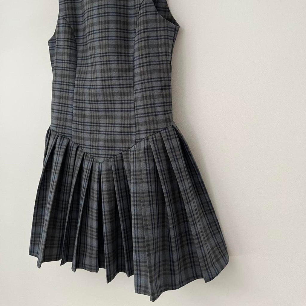 Katharina Lou TWIGGY Mini Dress in Grey Check.