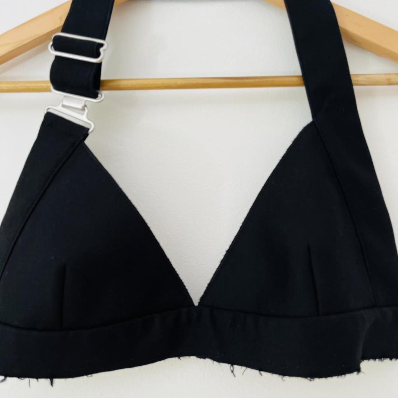 Acne Studios Tuxedo Halter Bralette Crop Top.