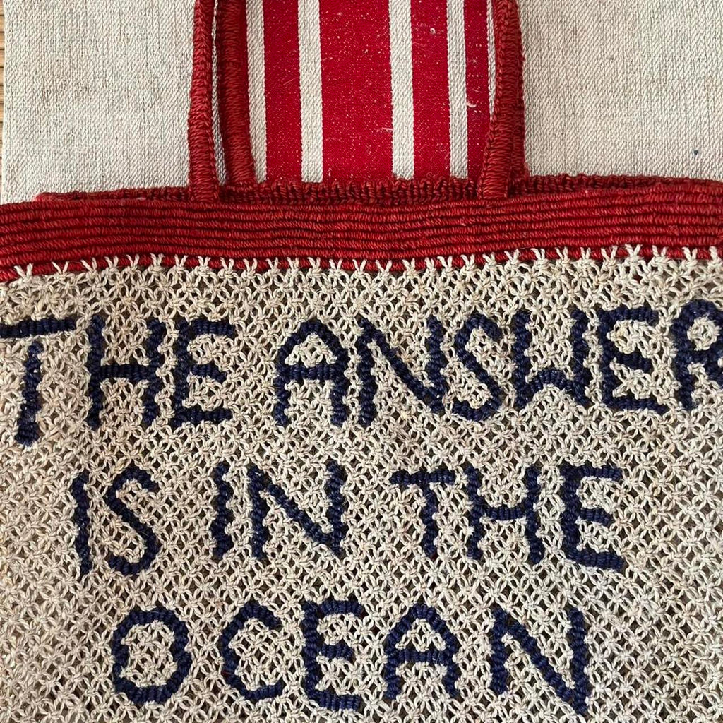 Maggie Marilyn THE ANSWER IS THE OCEAN Tote Bag.