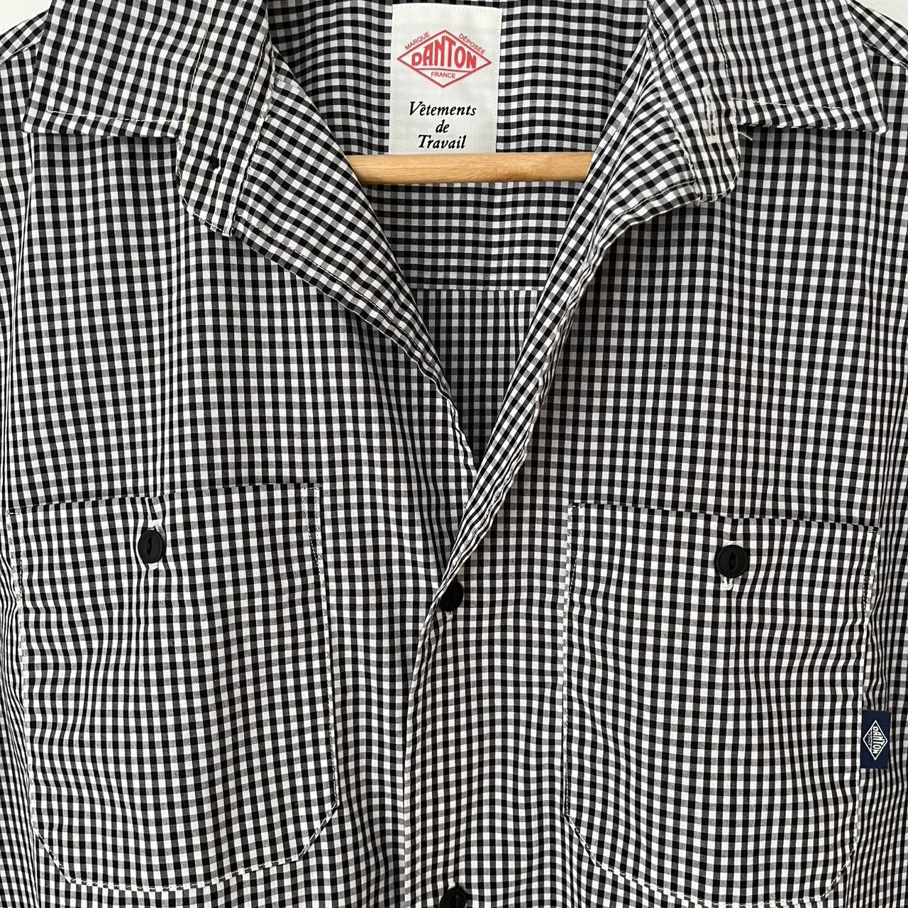 Danton France Checked Cropped Shirt.