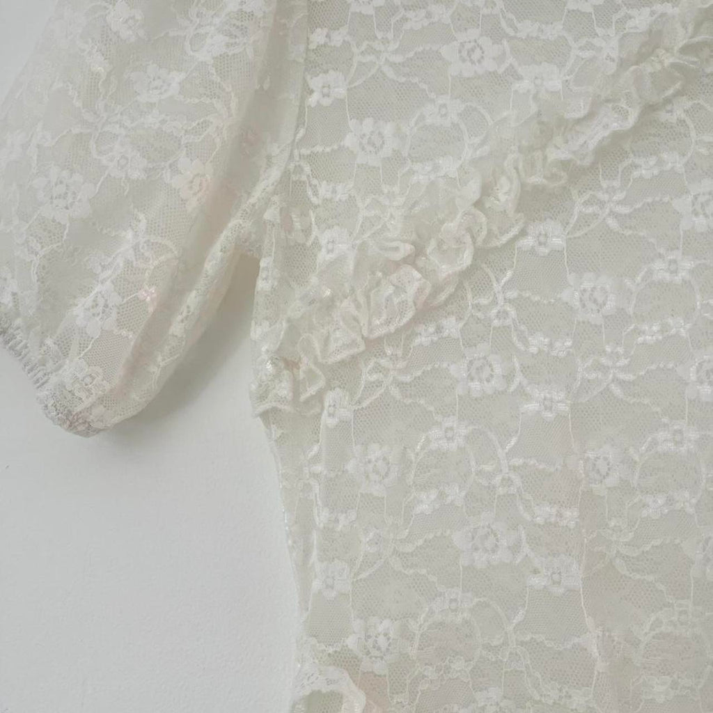 Damson Madder LEILA Flower Lace Maxi Dress.