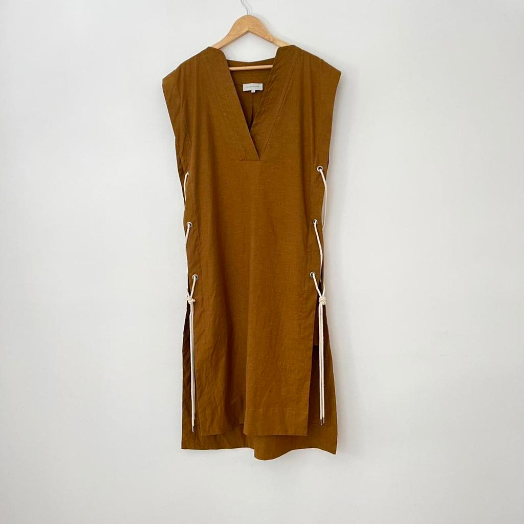 Lee Mathews Linen Rope Tie Dress.