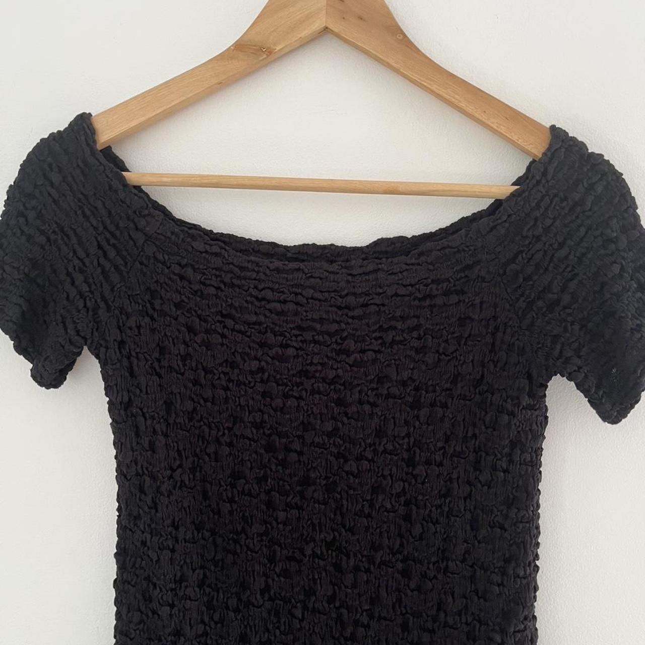 Low Classic Scrunchie Crop Top in Black.