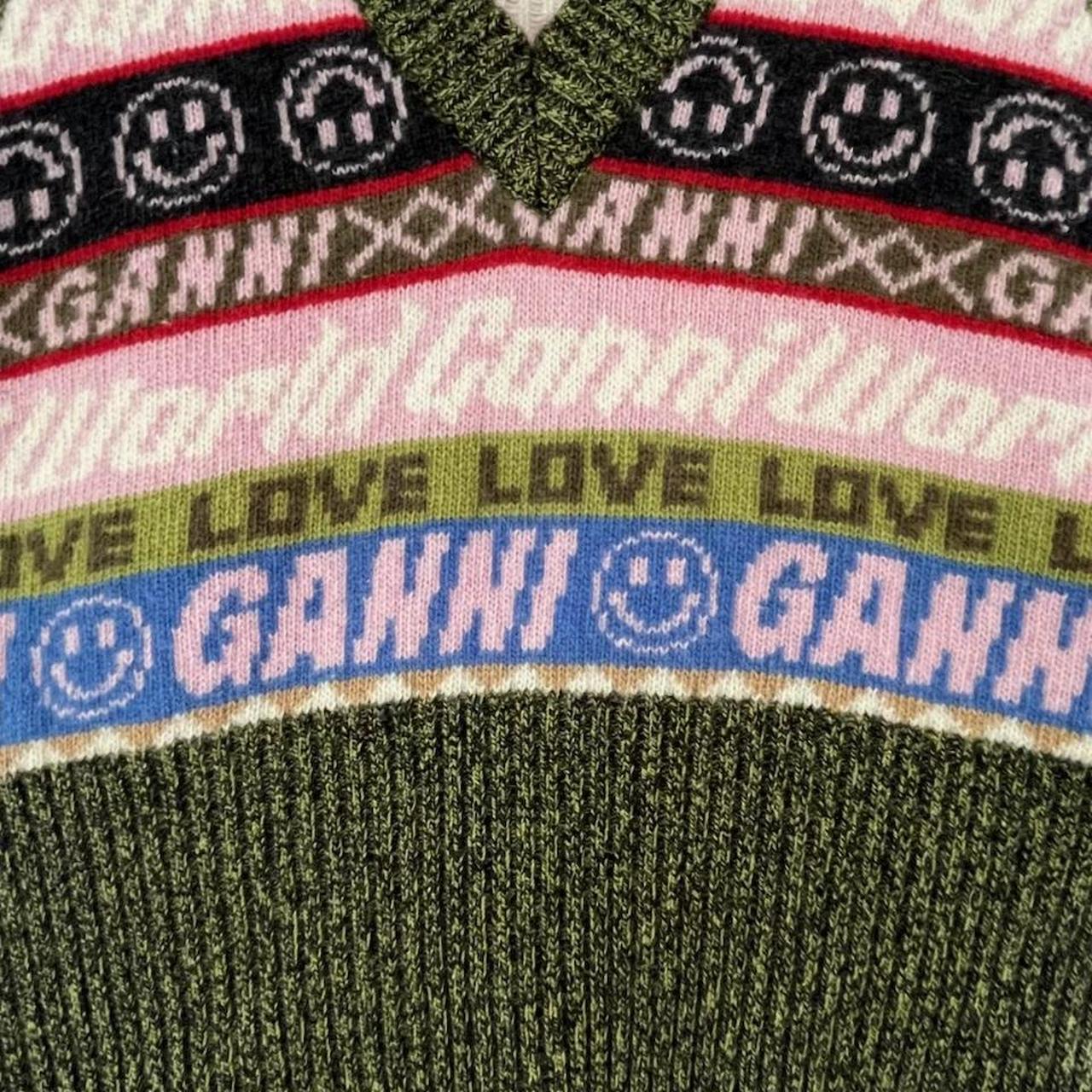 Ganni V-Neck Vest in Multicolour.