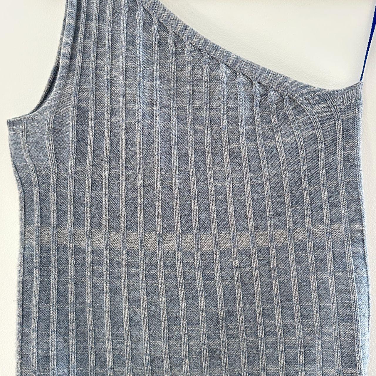 Permanent Vacation TENSION Knitted Singlet in Denim Size 2/AU10-12.