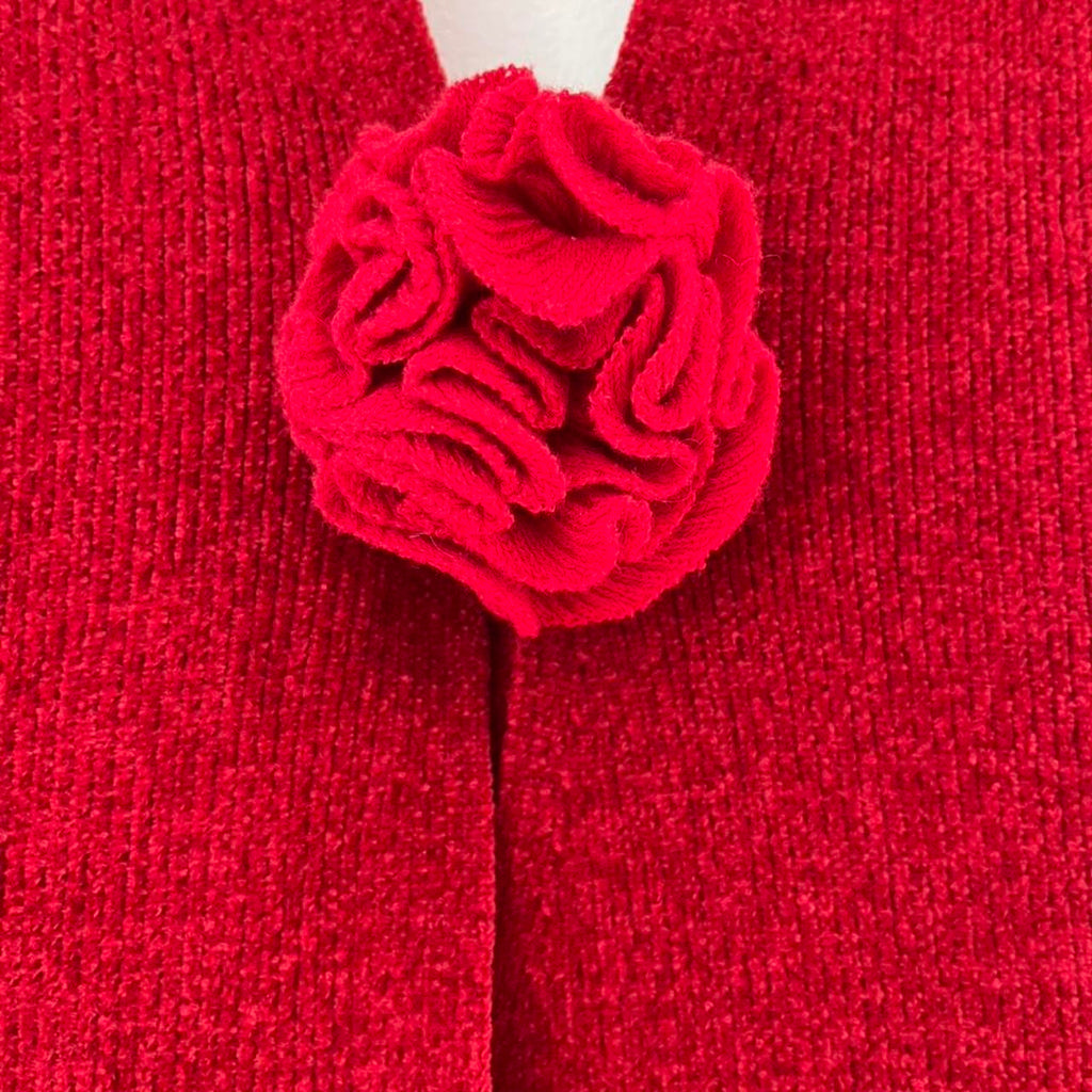 With Jean ROSE Top in Red.