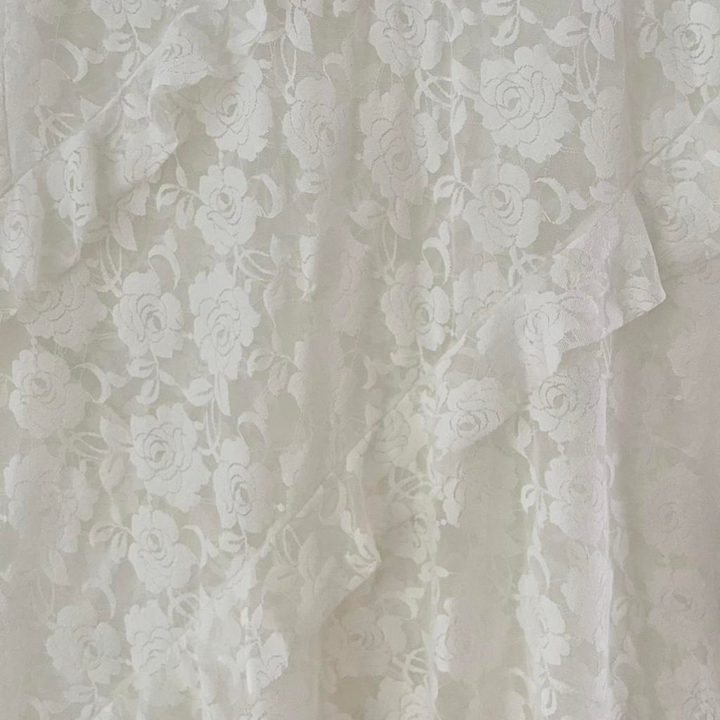 Sister Studios STARR Lace Maxi Skirt in White.