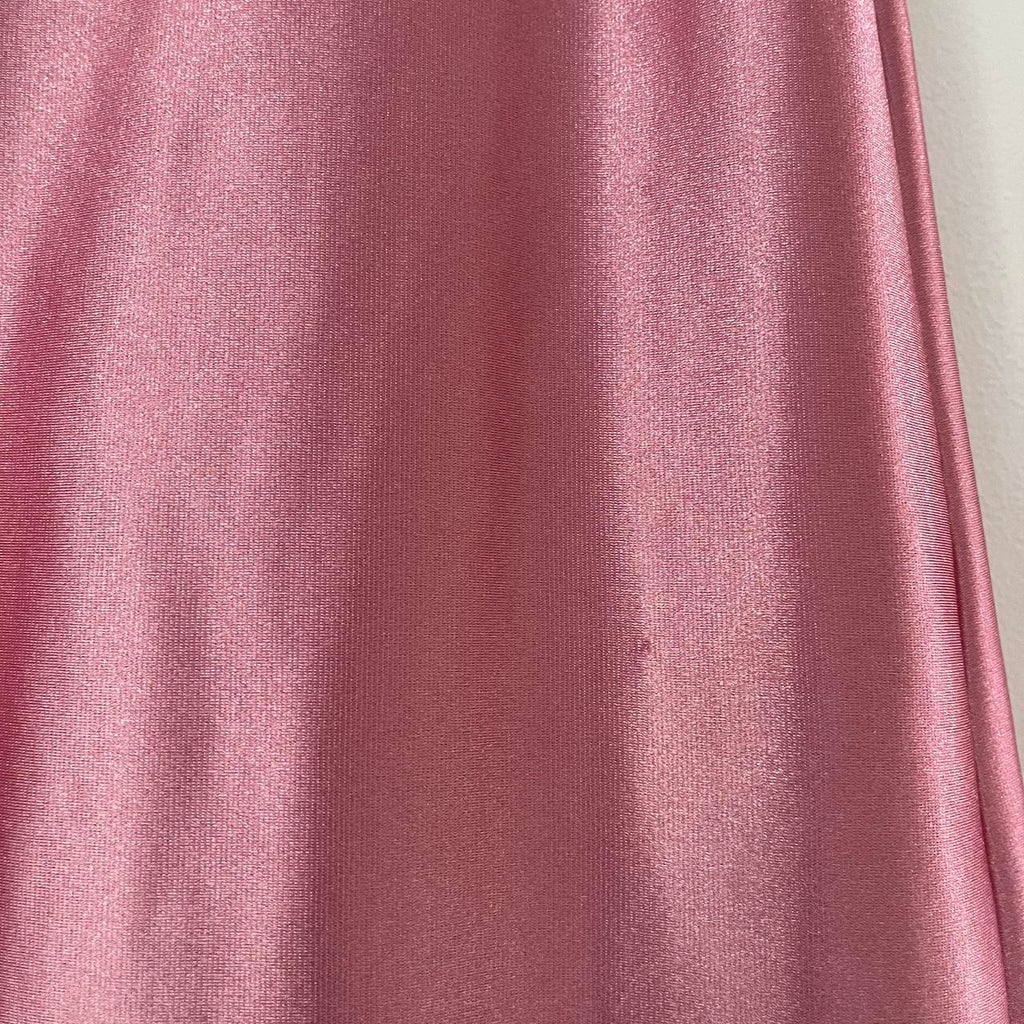 Par Moi Satin Midi Skirt in Pink.