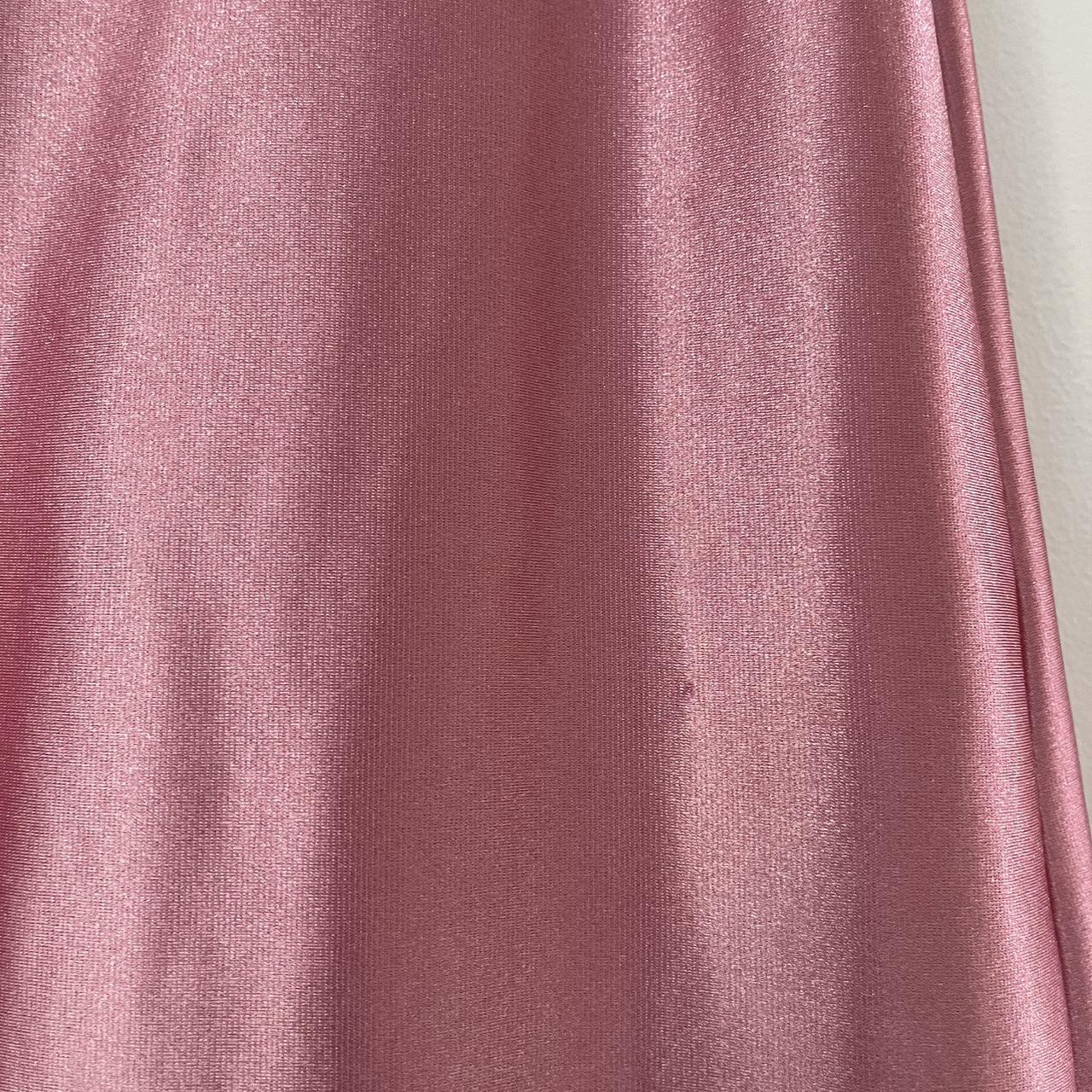 Par Moi Satin Midi Skirt in Pink.