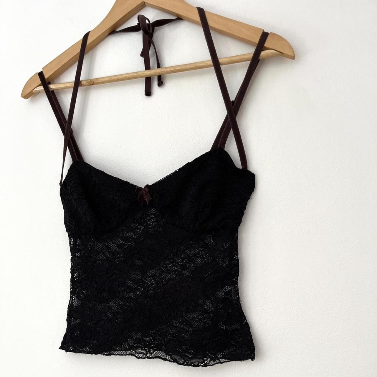 Peachy Den THE BETSEY Lace Cami in Black.
