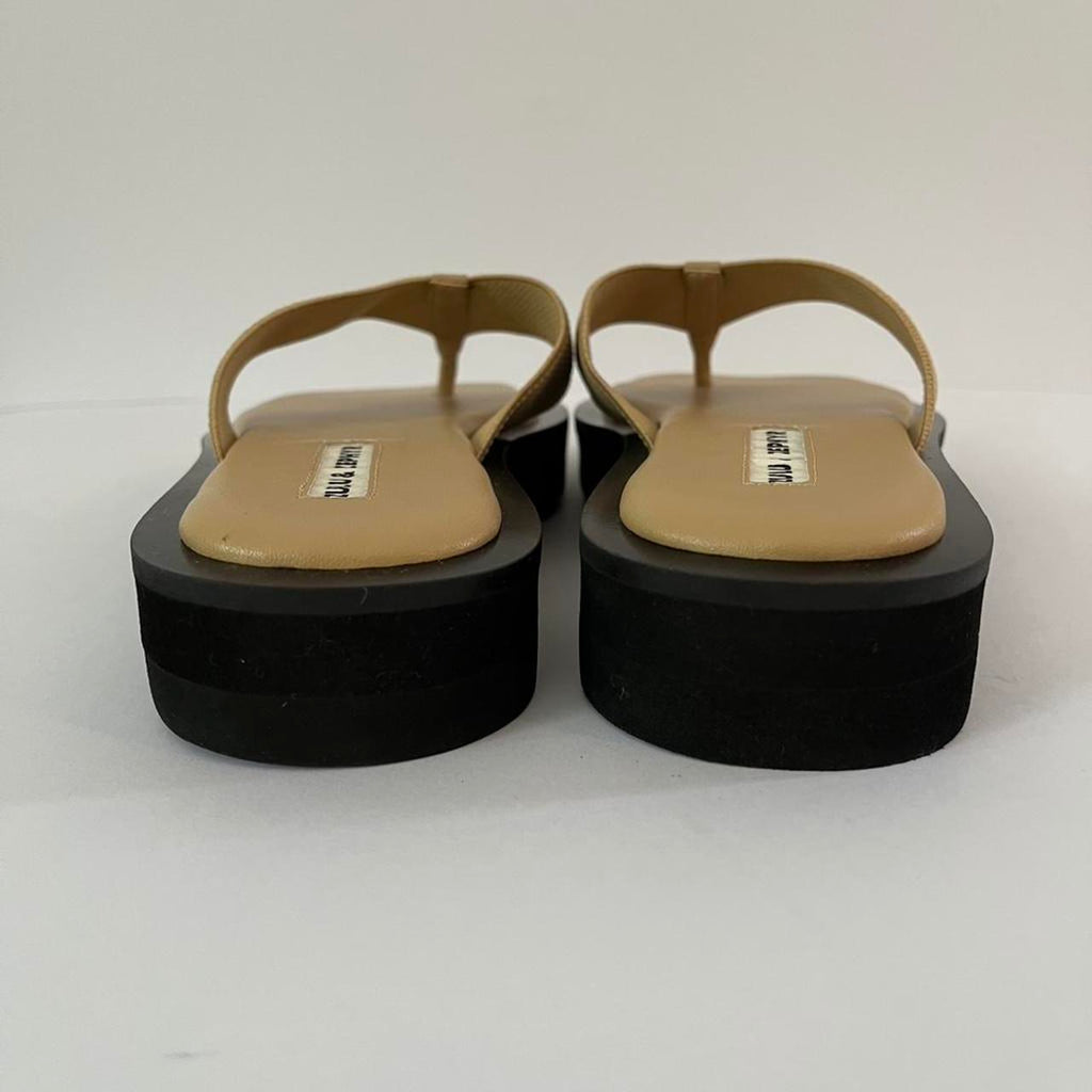 Zulu & Zephyr Thongs in Light Brown.
