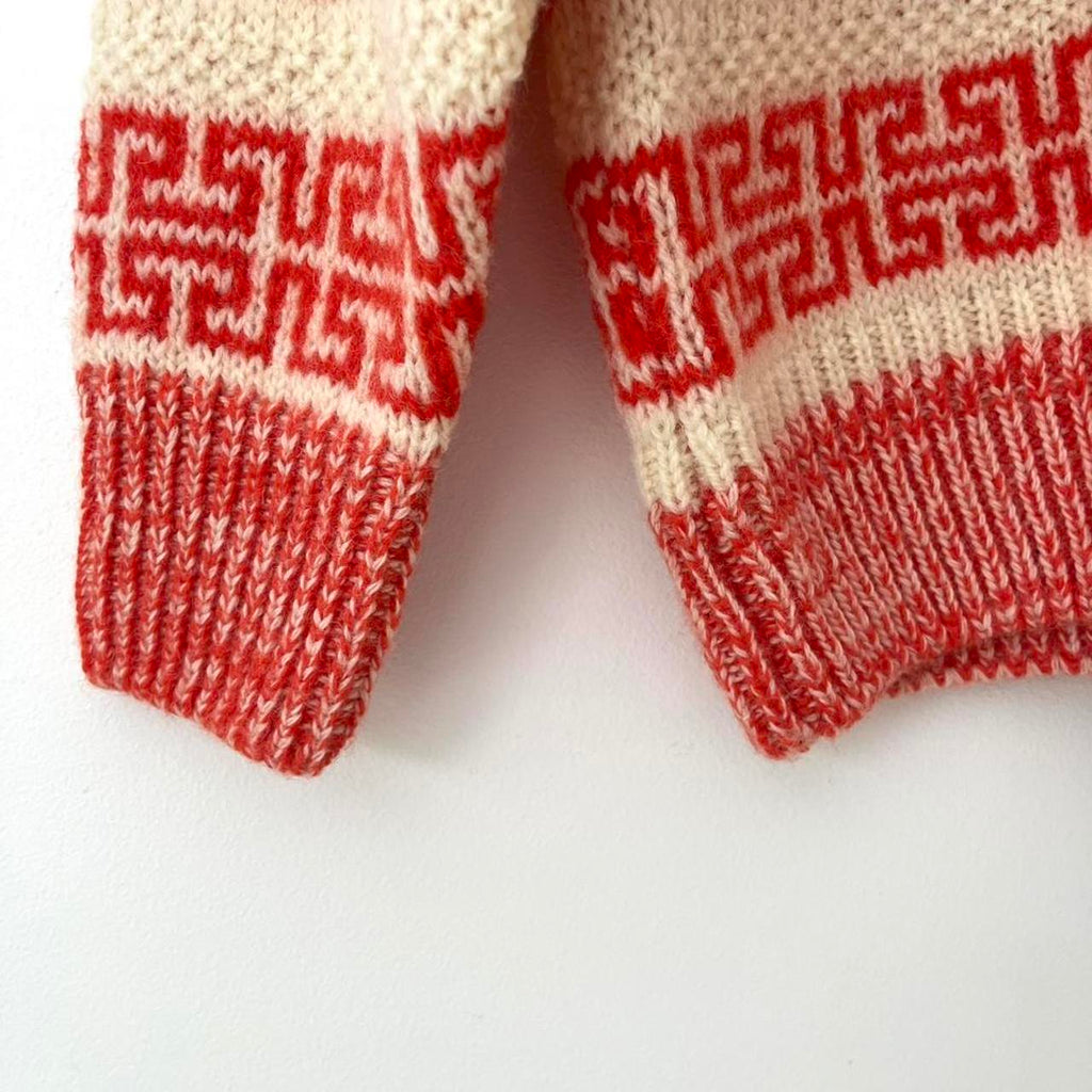 Ganni Intarsia Logo Wool Jumper in Orange.