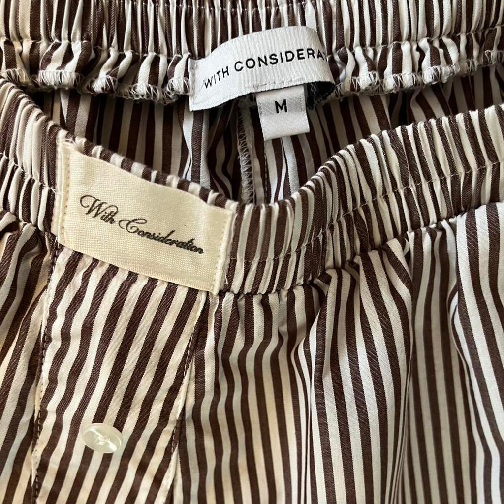 With Consideration Boxer Stripe Shorts.