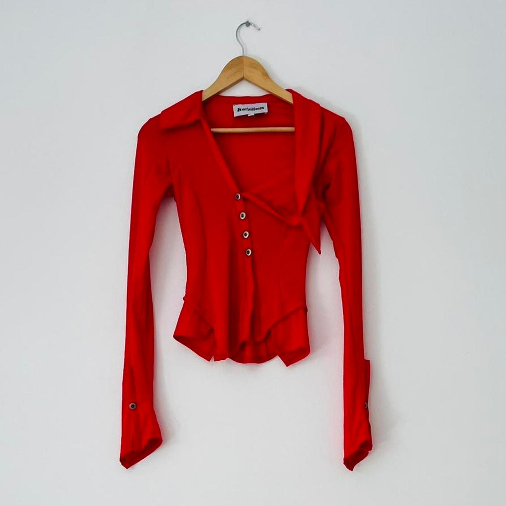 Karla Laidlaw SAILOR Shirt in Red.