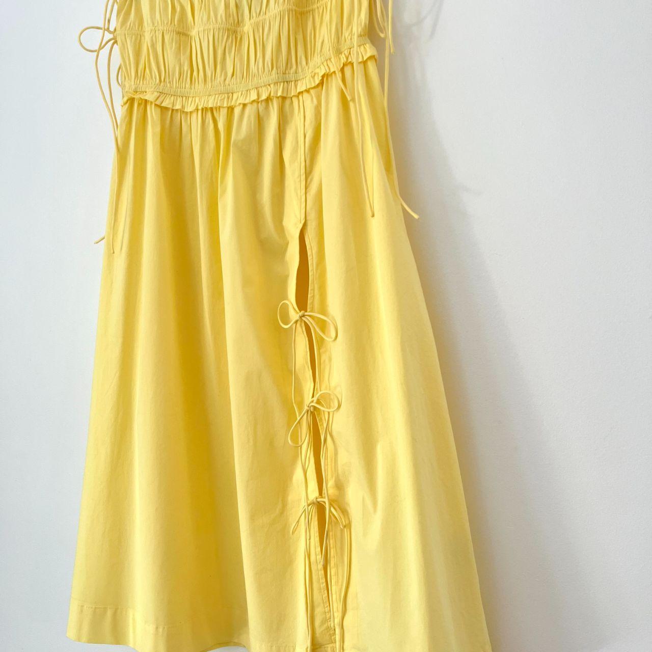 Damson Madder CHARLOTTE Midi Skirt in Yellow.